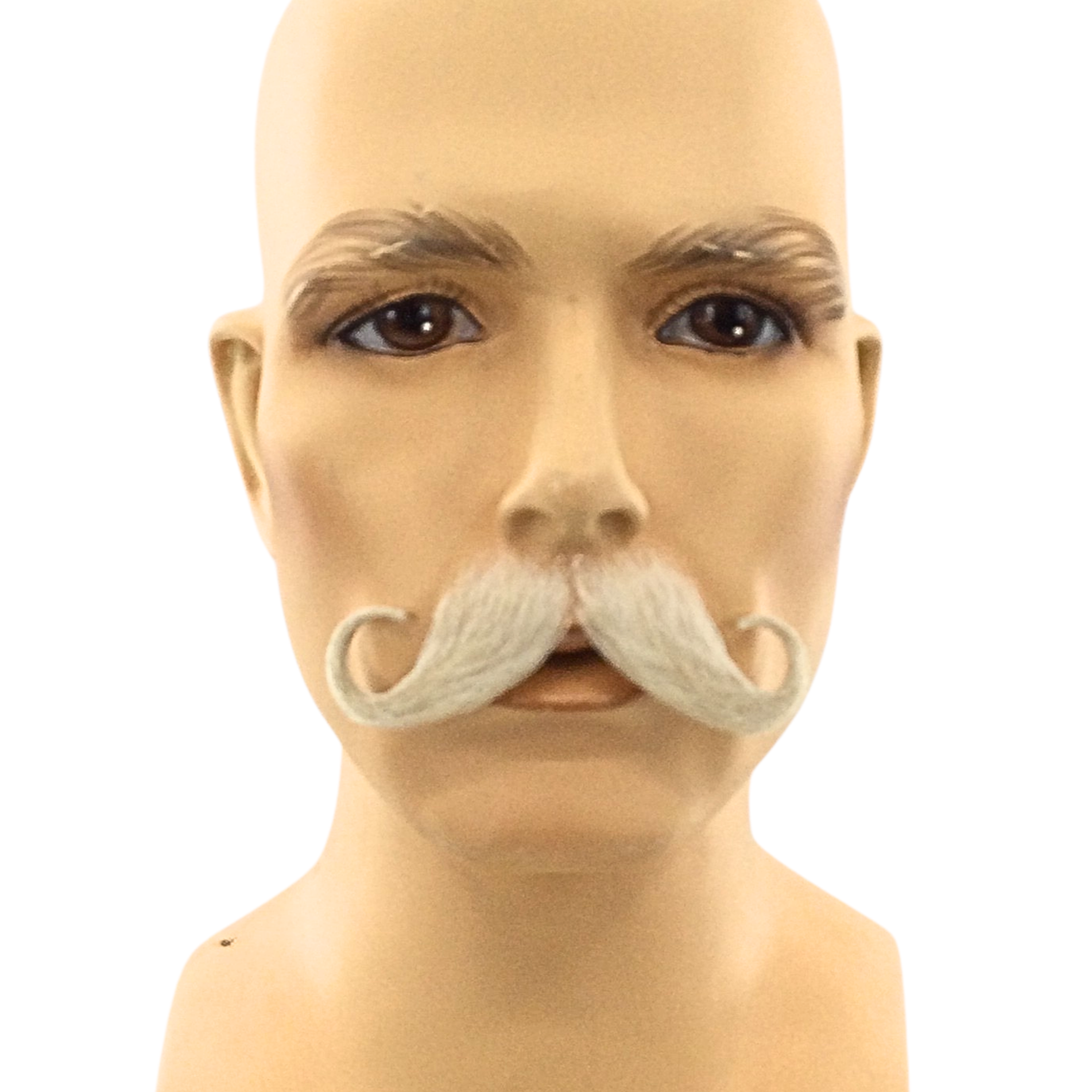 Theatrical Quality Premium Curly Handlebar Mustache