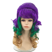 MARDI GRAS Premium Beehive Theatrical Wig