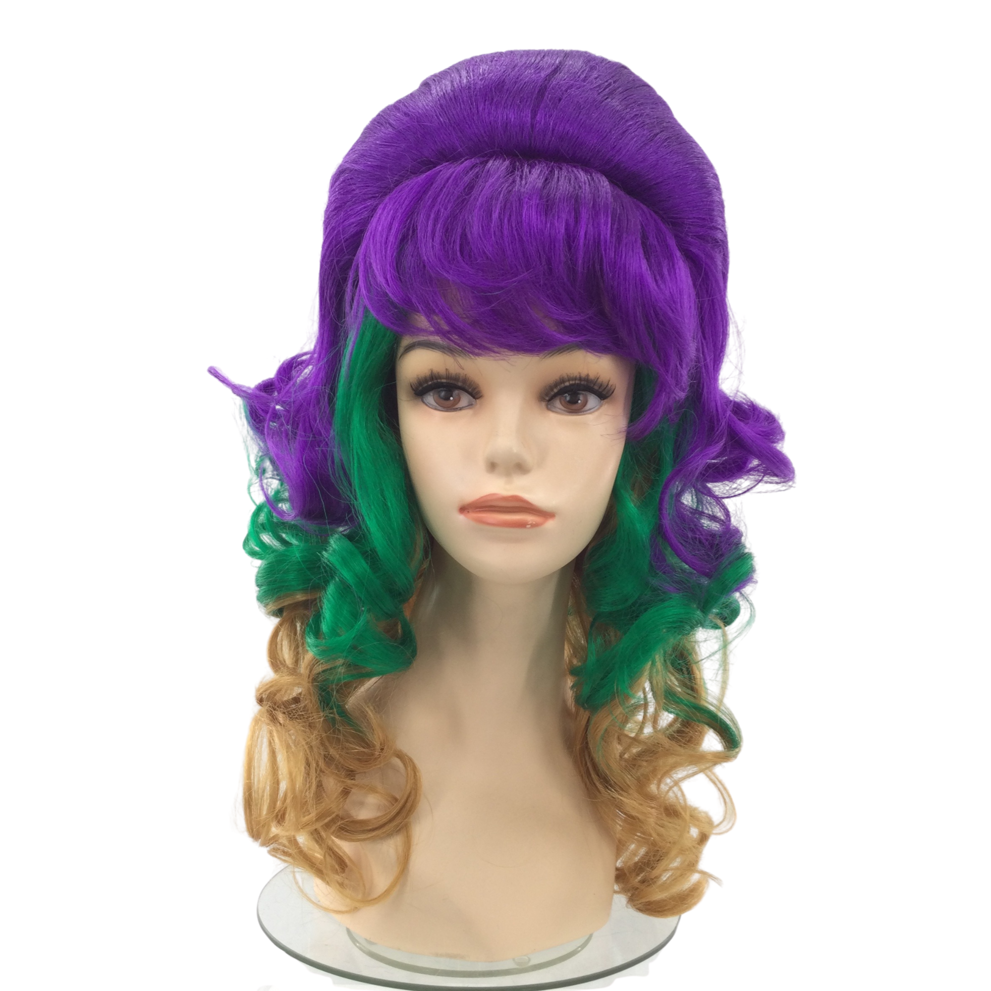 MARDI GRAS Premium Beehive Theatrical Wig
