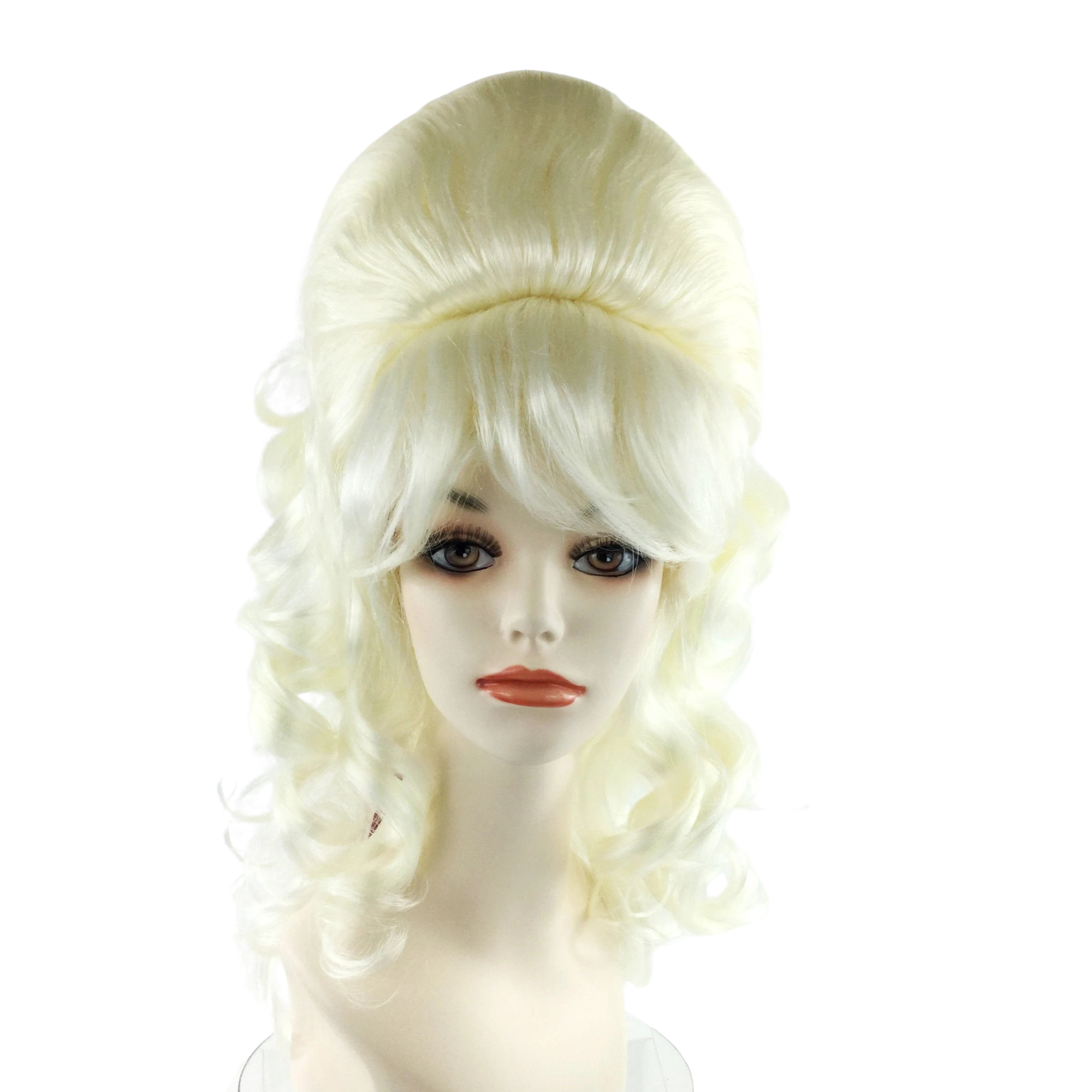 1960’s Retro Curly Beehive Theatrical Wig in Natural Colors