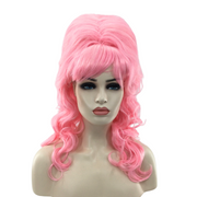 1960’s Vintage Wavy Curly Beehive Theatrical Wig in Fun Party Colors