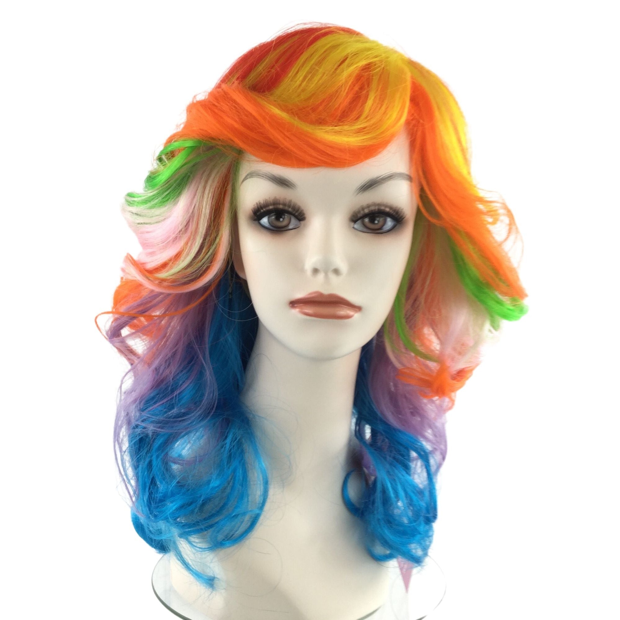 Rainbow Brite Cosplay Rave Theatrical Costume Wig