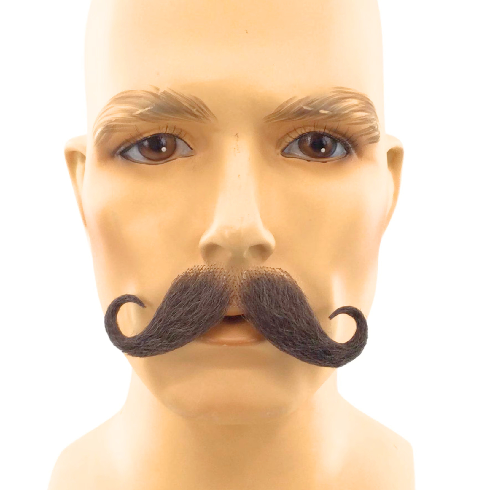 Theatrical Quality Premium Curly Handlebar Mustache - 6 Colors