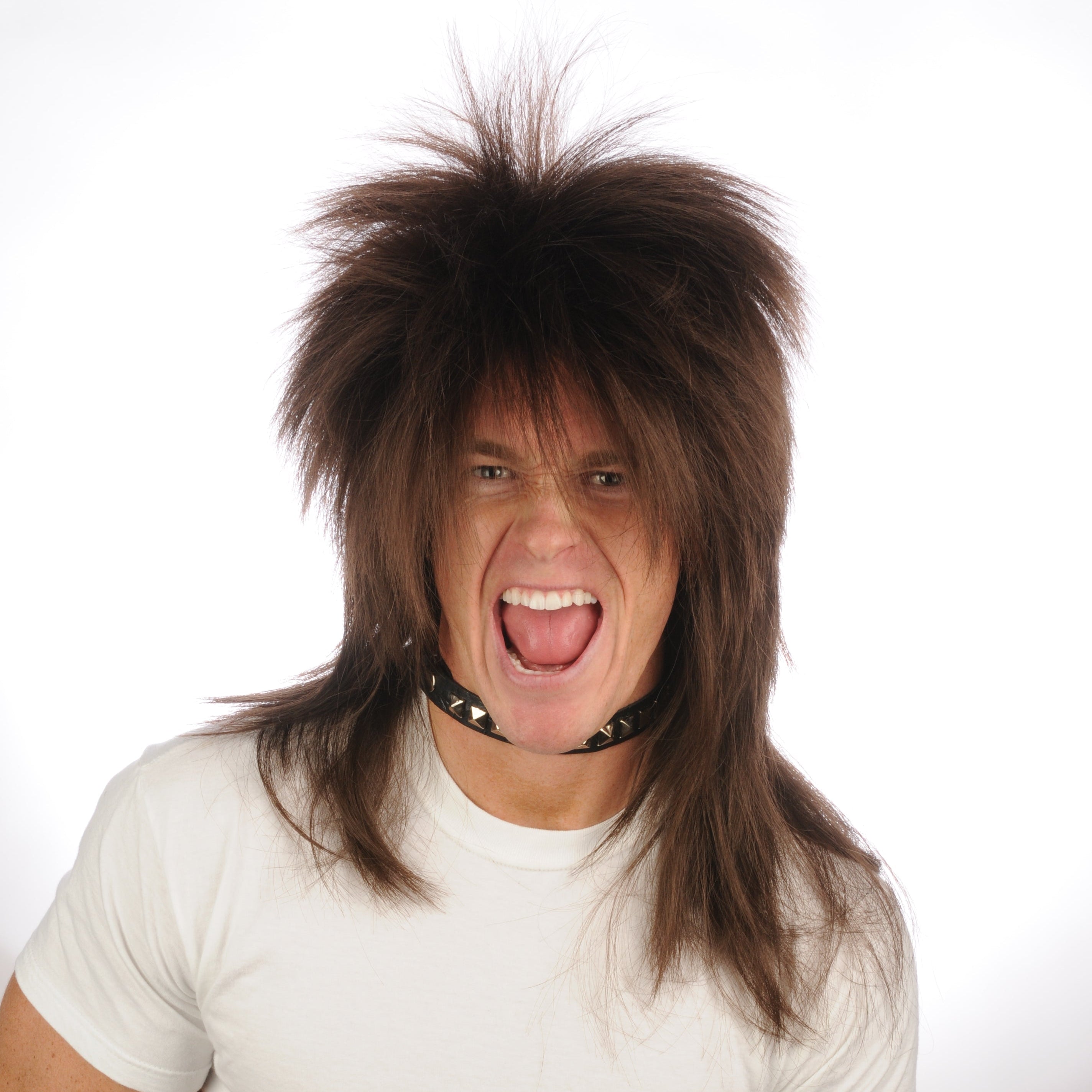 1980’s Spiky Punk Rocker Wig - 4 Natural Colors