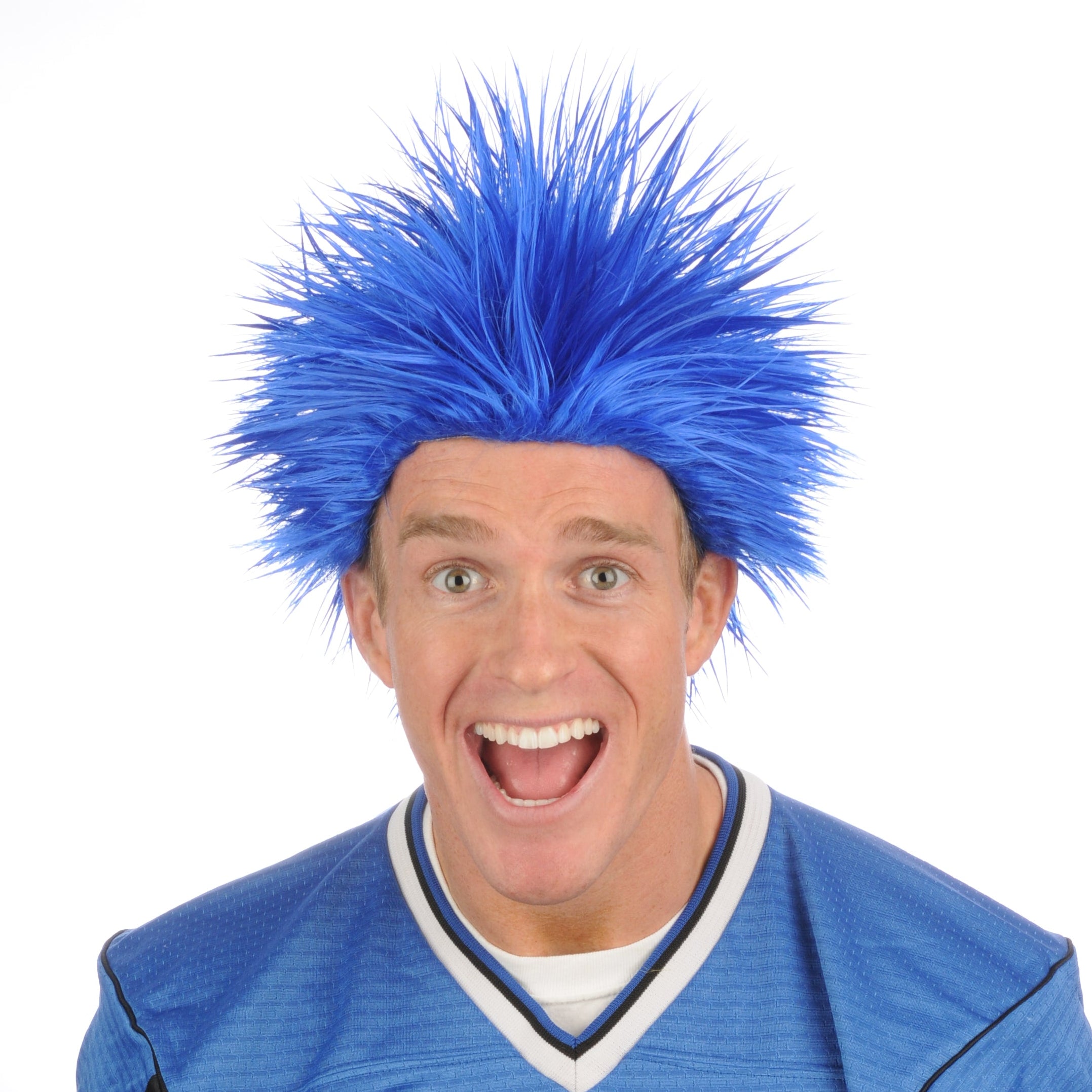 Sports Fan Premium Spiky Wig - 7 Team Colors