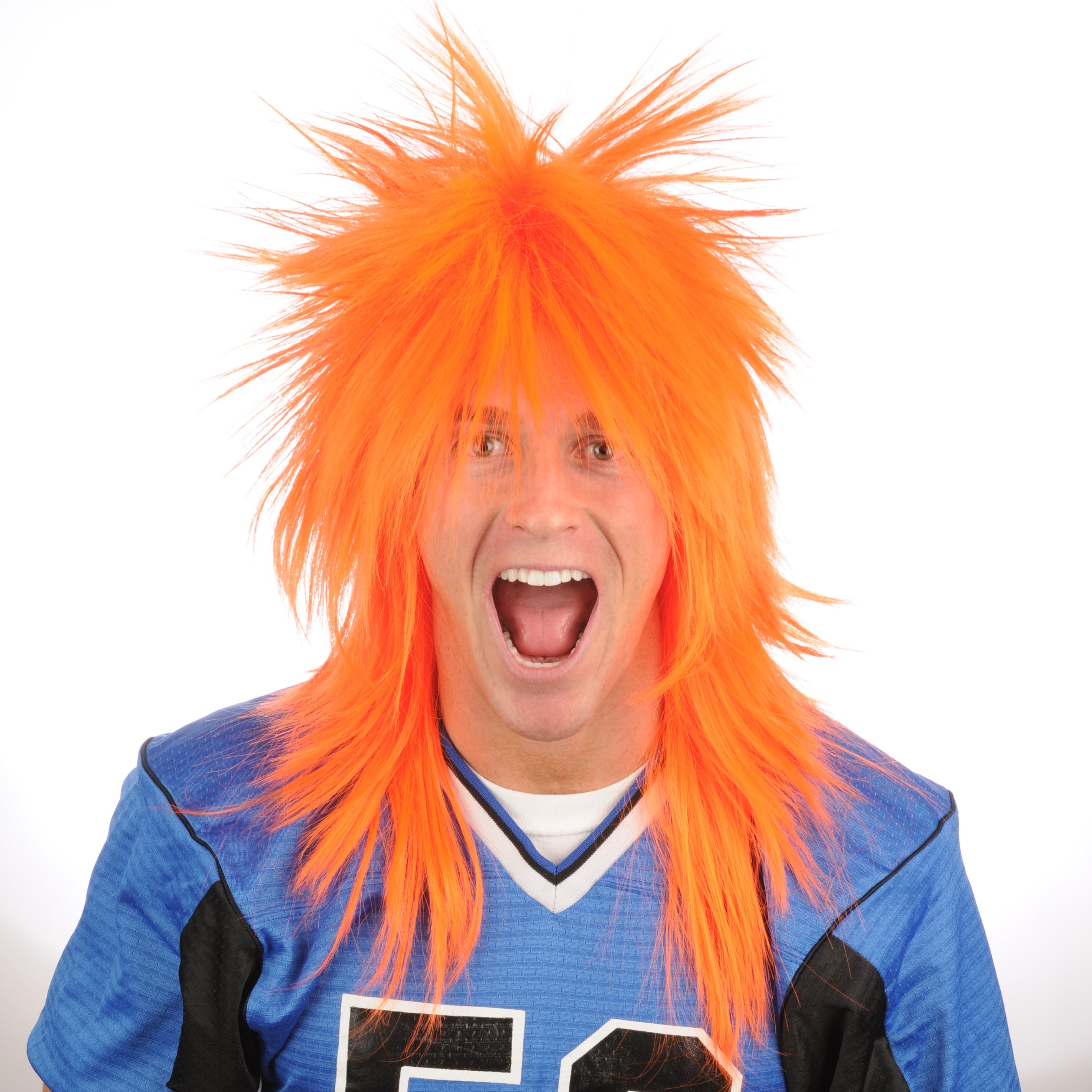 Sports Fan Premium Long Spiky Wig - 7 Team Colors