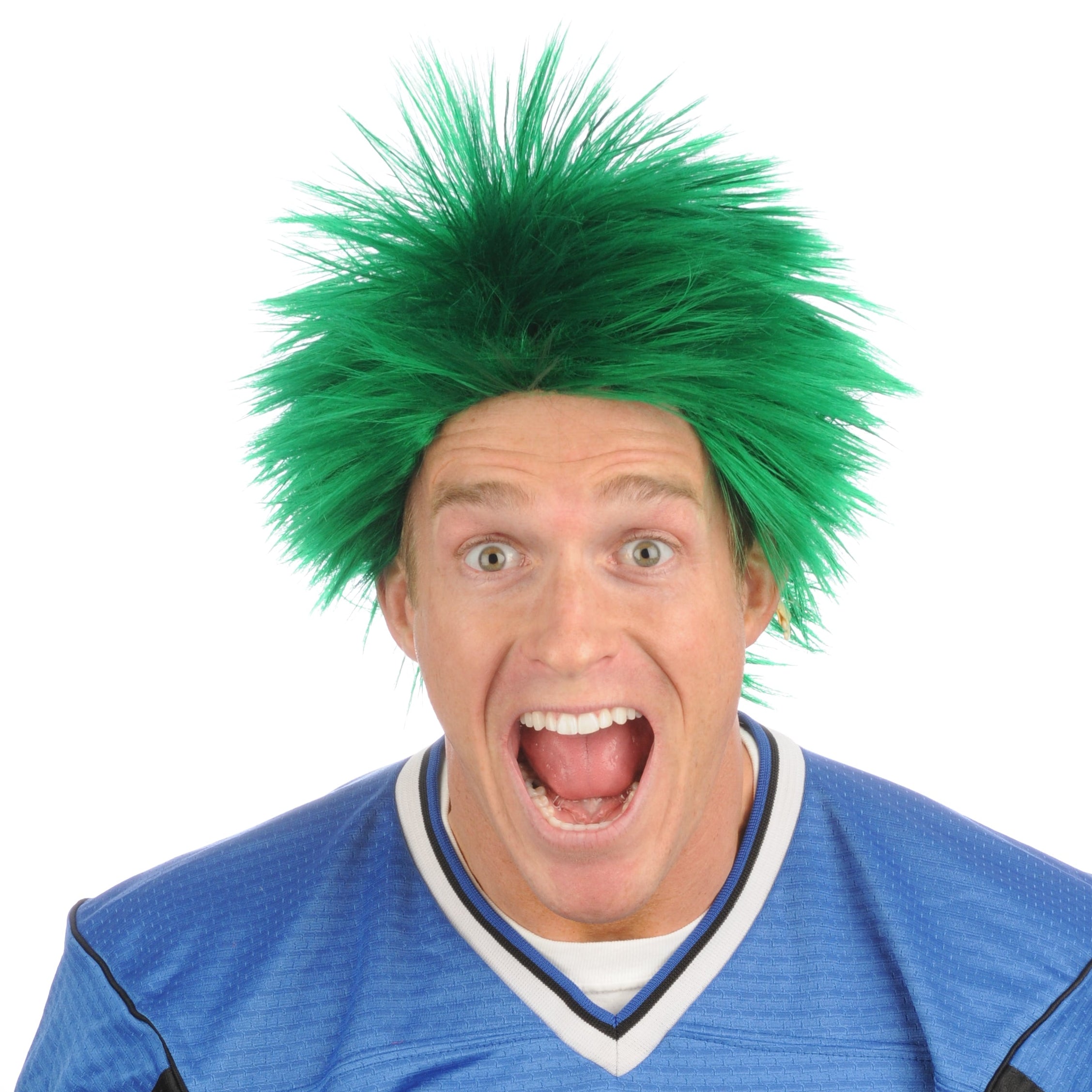 Sports Fan Premium Spiky Wig - 7 Team Colors