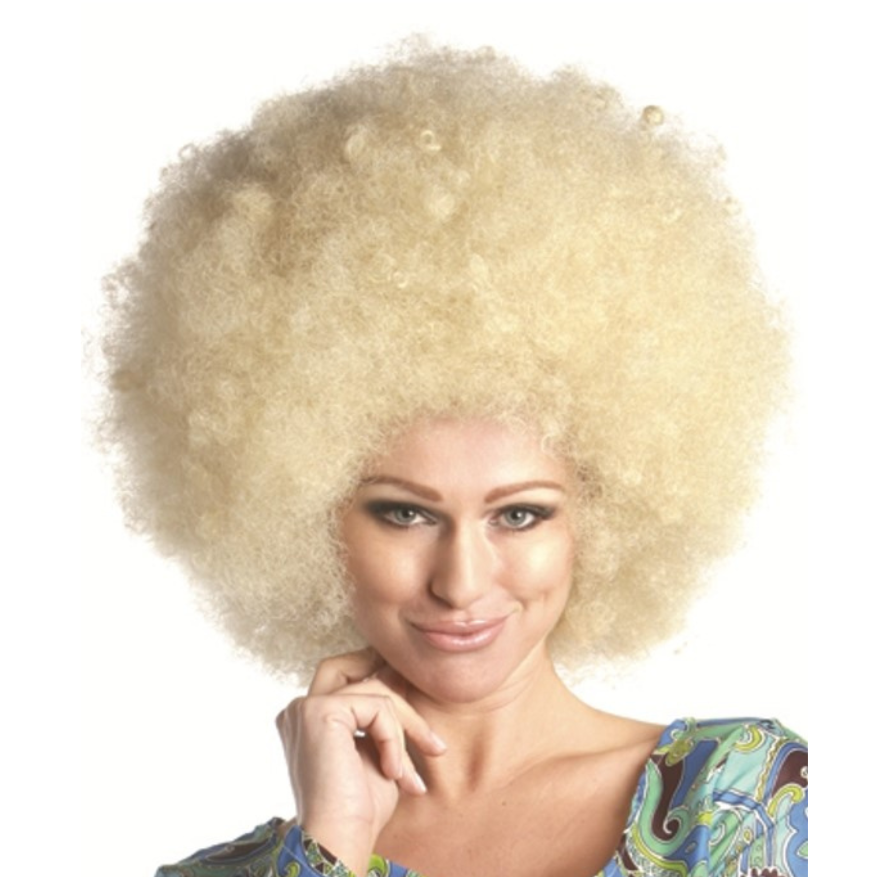 1970s Disco Style Afro Unisex Wig in Natural Colors