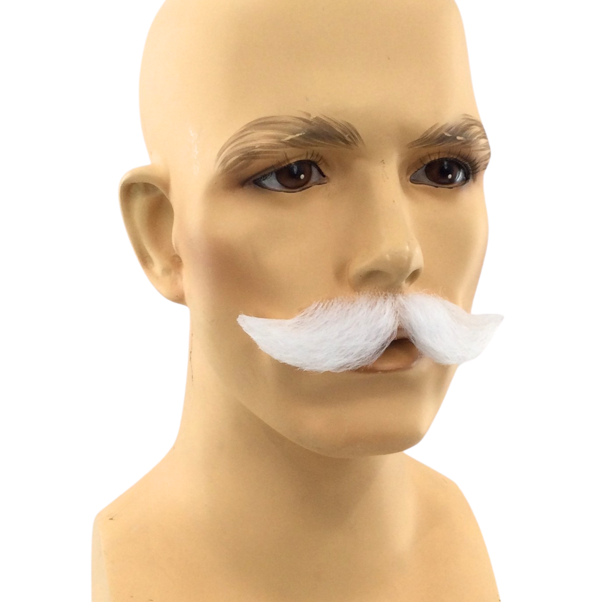 Theatrical Quality Santa Claus Style Premium Handlebar Mustache