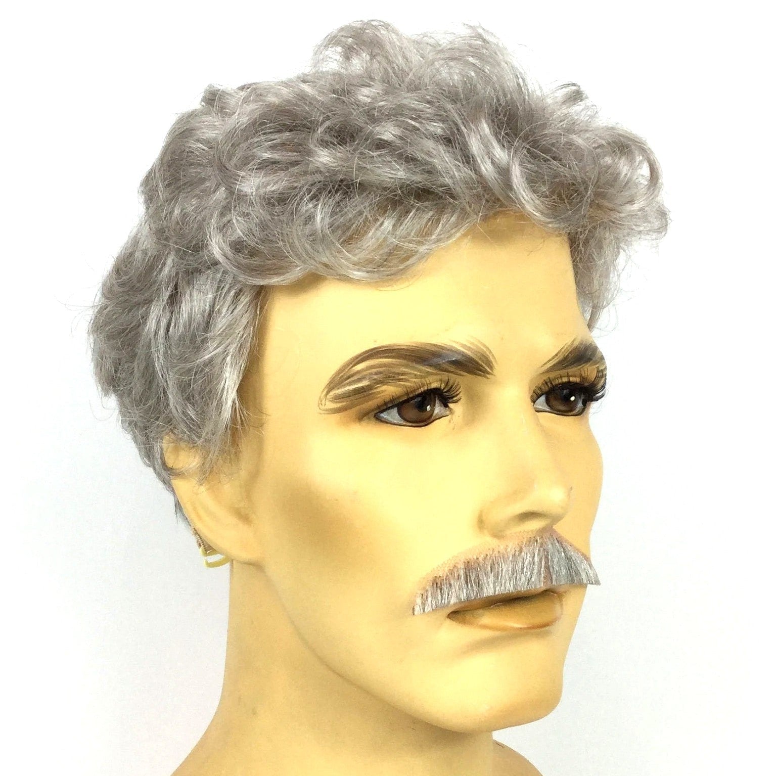 GAME SHOW HOST Theatrical Wig & Mustache Set