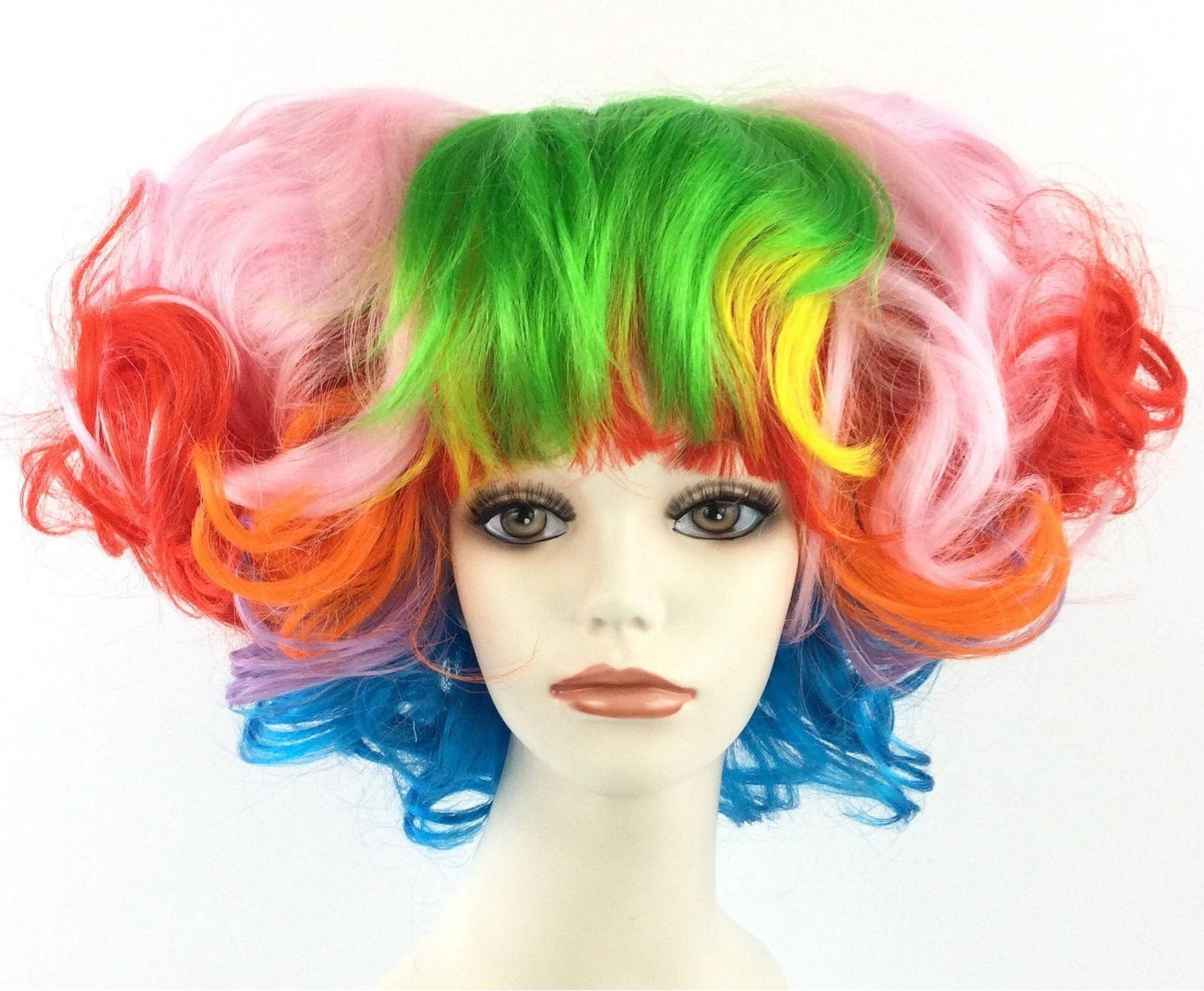 Rainbow Pride Premium Cosplay Pom-Pom Wig