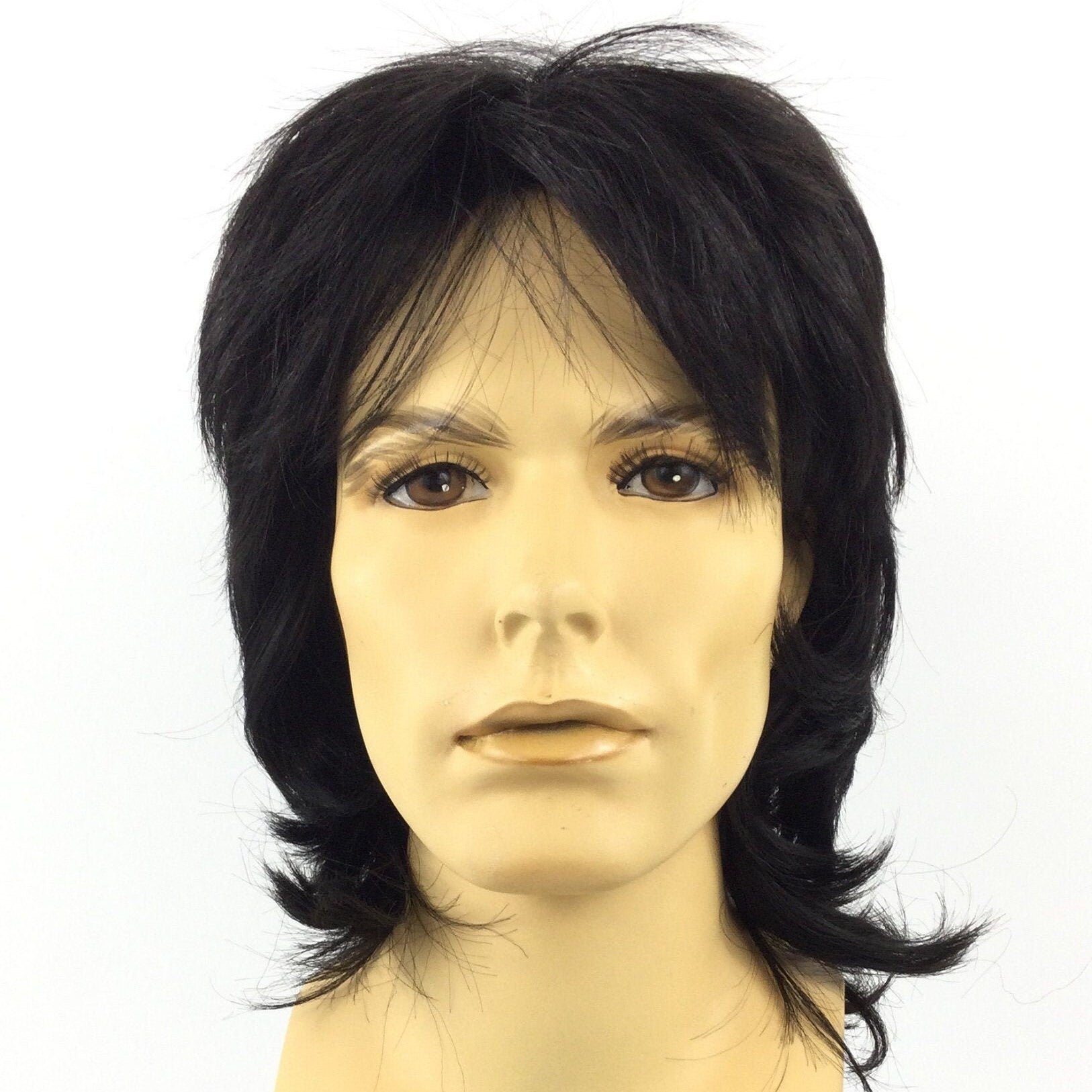 1970's Shaggy Style Theatrical Costume Wig in Natural Colors