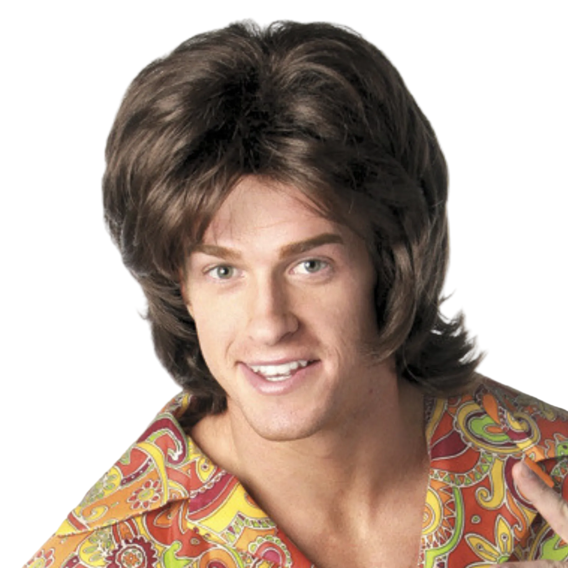 1970's Shaggy Style Theatrical Costume Wig in Natural Colors