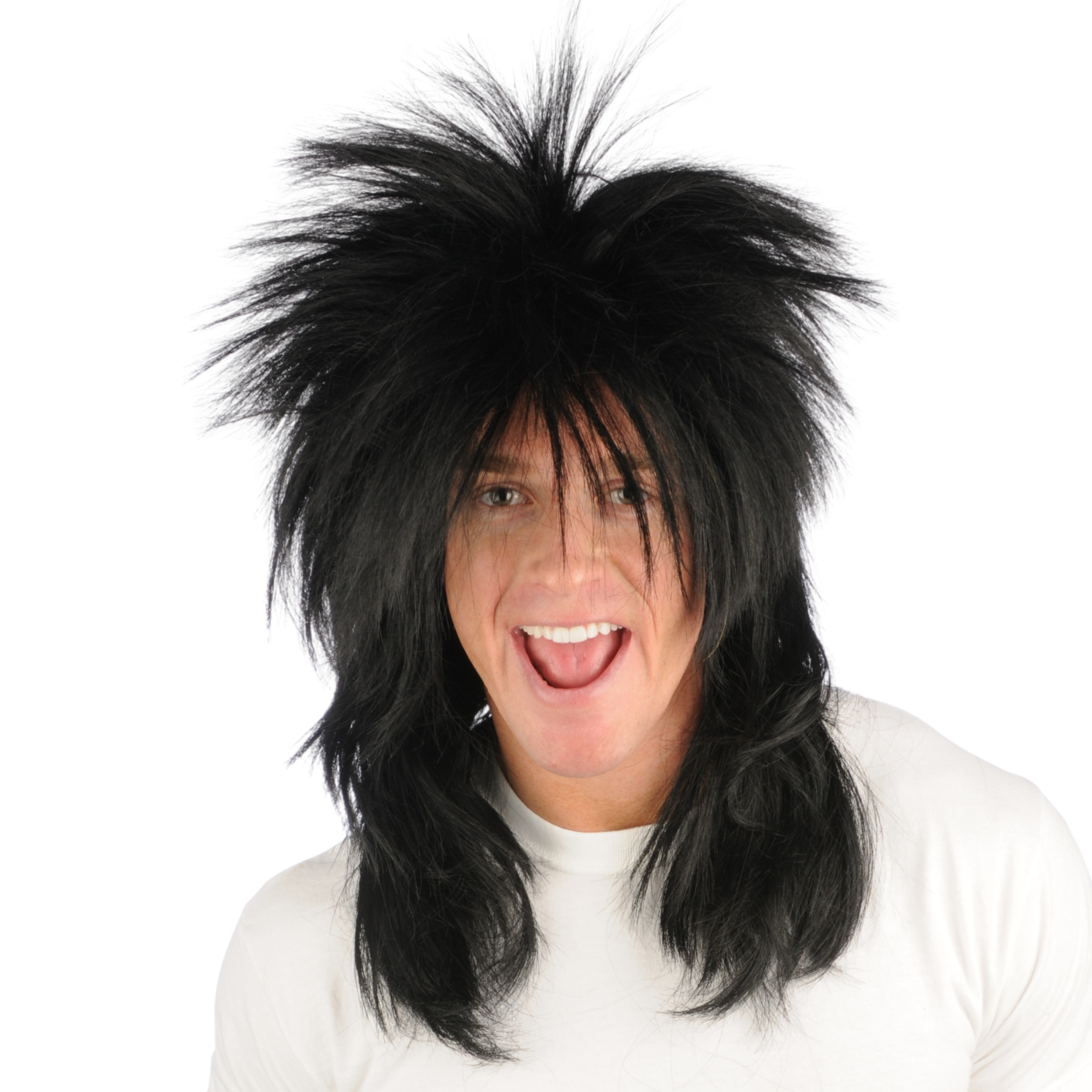 1980’s Spiky Punk Rocker Unisex Wig in Natural Colors