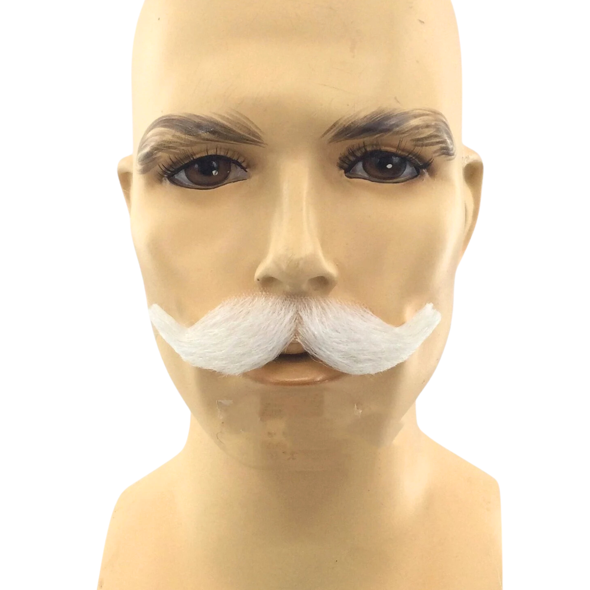 Theatrical Quality Santa Claus Style Premium Handlebar Mustache